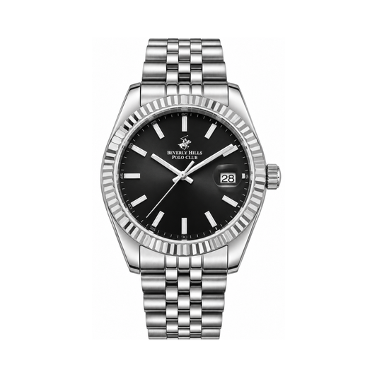 Beverly Hills Polo Club BP3018X.350 Men's Black Dial Stainless Steel Watch