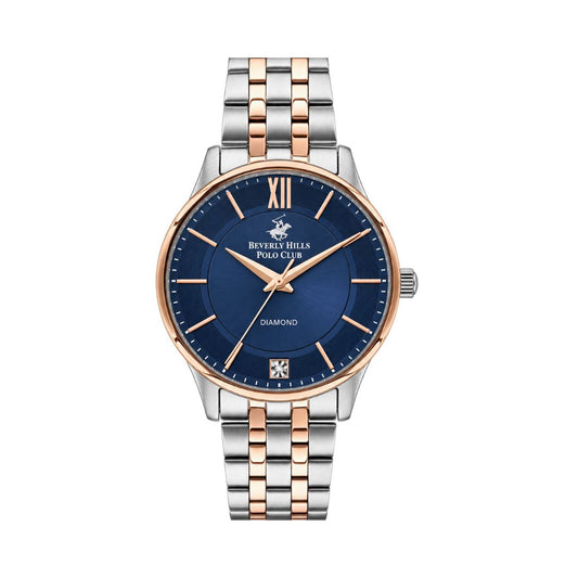 Beverly Hills Polo Club Women's Dark Blue Dial Two-Tone Stainless Steel Watch BP3309X.590