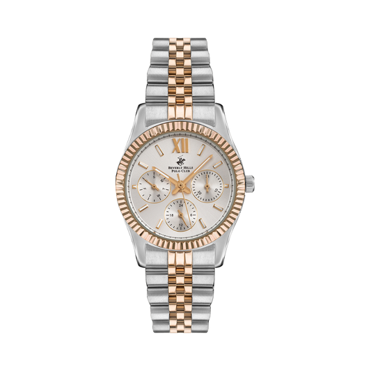 Beverly Hills Polo Club BP3169C.230 Women's Silver Dial Two-Tone Stainless Steel Watch